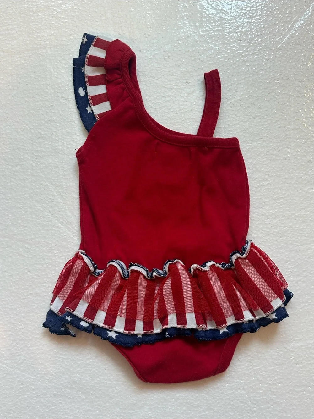 Apple Bottoms Girls' Red Patriotic One-Piece Outfit